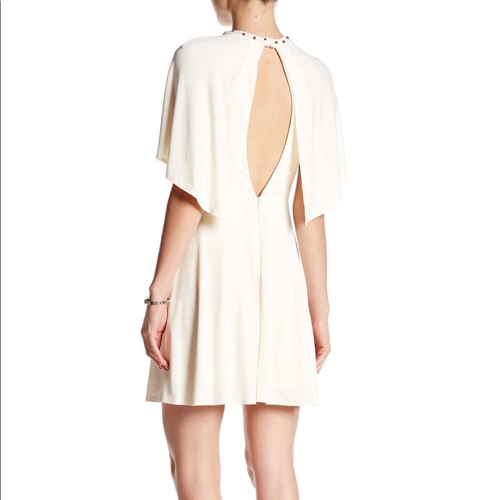 ABS by Allen Schwartz Studded Neck Cape Dress M - Picture 3 of 8